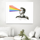 Geordi Sees the Rainbow by Olga Shvartsur on GIANT ART - black mixed media