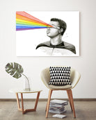 Geordi Sees the Rainbow by Olga Shvartsur on GIANT ART - black mixed media