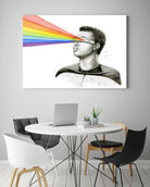 Geordi Sees the Rainbow by Olga Shvartsur on GIANT ART - black mixed media