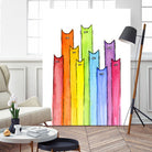 Rainbow of Cats by Olga Shvartsur on GIANT ART - pink mixed media