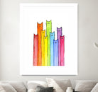 Rainbow of Cats by Olga Shvartsur on GIANT ART - pink mixed media