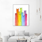 Rainbow of Cats by Olga Shvartsur on GIANT ART - pink mixed media