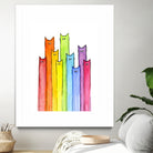 Rainbow of Cats by Olga Shvartsur on GIANT ART - pink mixed media