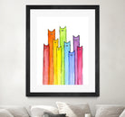 Rainbow of Cats by Olga Shvartsur on GIANT ART - pink mixed media