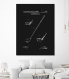 Golf Club Patent v2 - Black by Finlay McNevin on GIANT ART - black typography