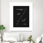 Golf Club Patent v2 - Black by Finlay McNevin on GIANT ART - black typography