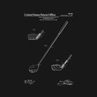 Golf Club Patent v2 - Black by Finlay McNevin on GIANT ART - black typography