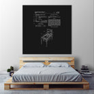 Pinball Machine Patent - Black by Finlay McNevin on GIANT ART - black typography