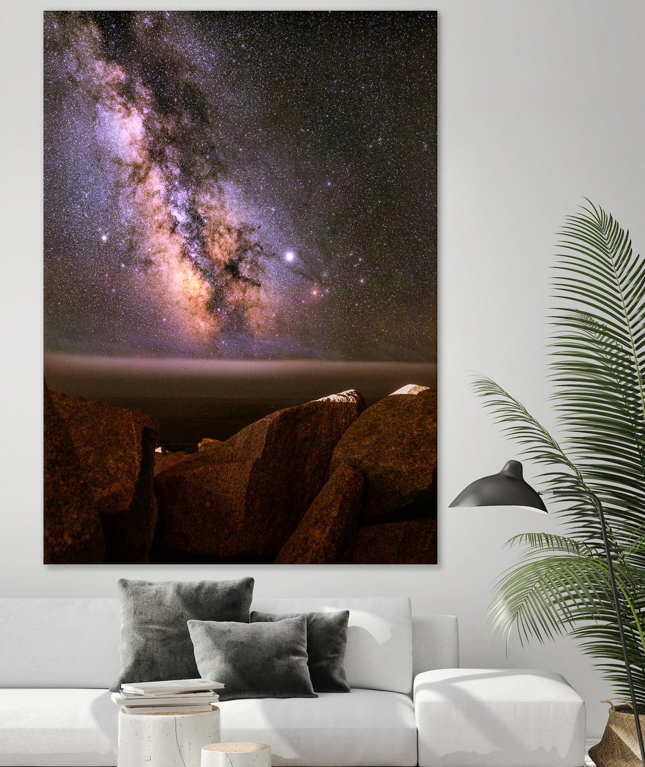 Peggy's Cove Milky Way by Lorenzo Bustillo on GIANT ART - gray photo illustration