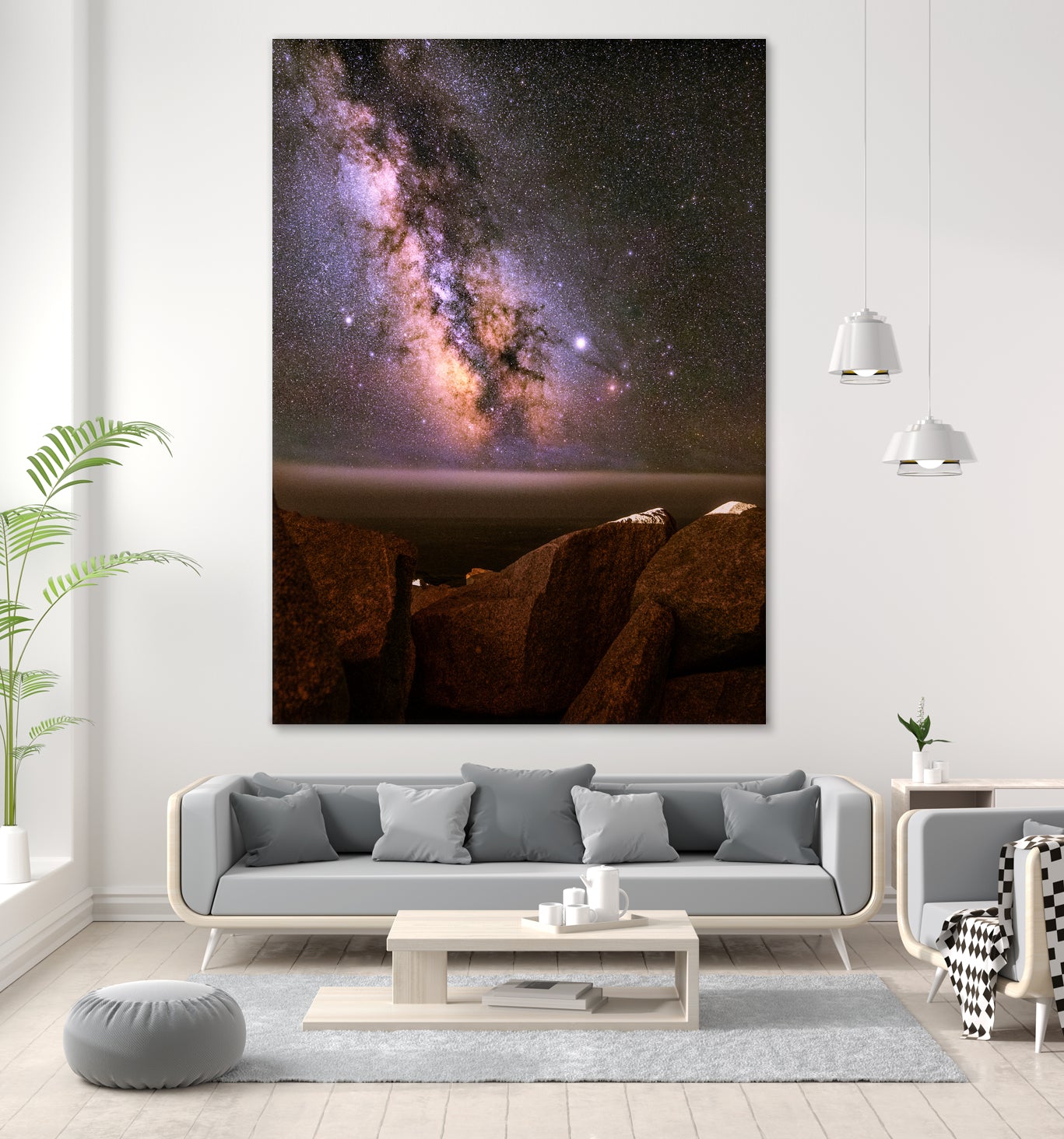 Peggy's Cove Milky Way by Lorenzo Bustillo on GIANT ART - gray photo illustration