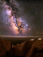 Peggy's Cove Milky Way by Lorenzo Bustillo on GIANT ART - gray photo illustration