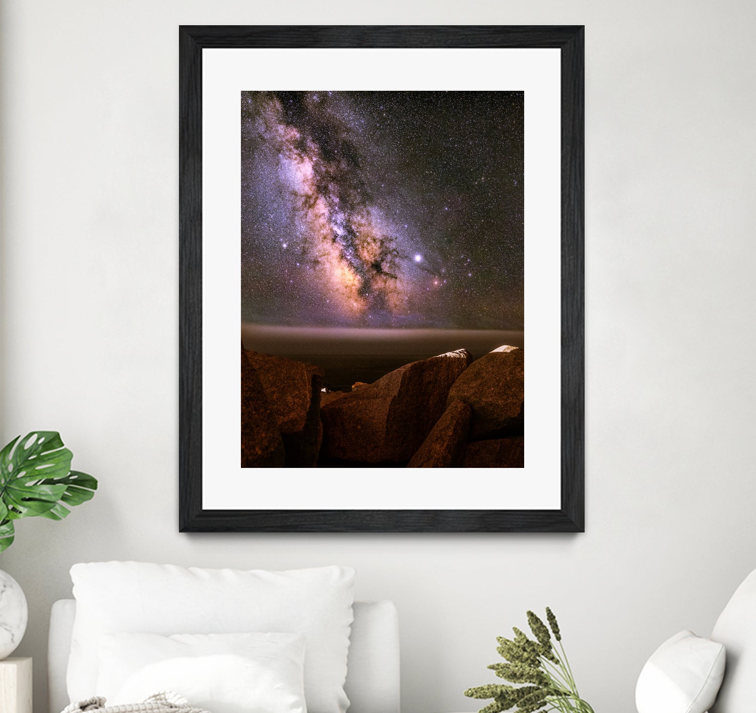 Peggy's Cove Milky Way by Lorenzo Bustillo on GIANT ART - gray photo illustration