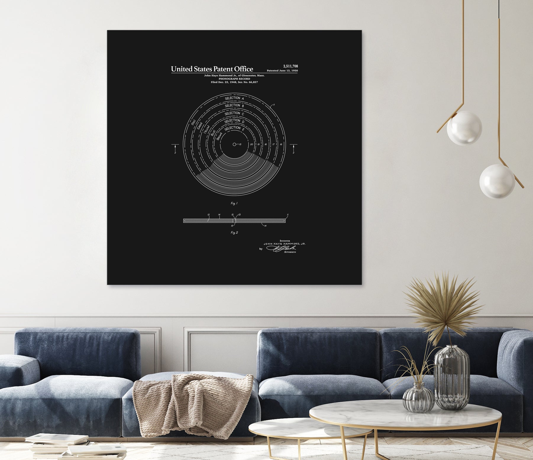 Phonograph Record Patent - Black by Finlay McNevin on GIANT ART - black typography