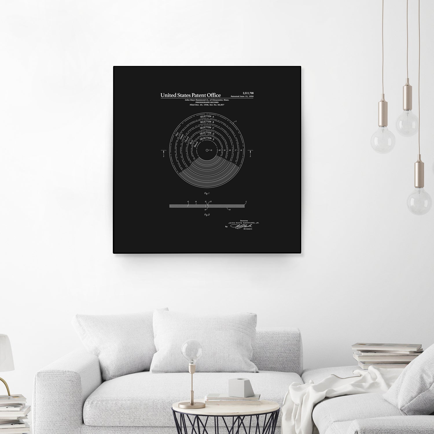 Phonograph Record Patent - Black by Finlay McNevin on GIANT ART - black typography