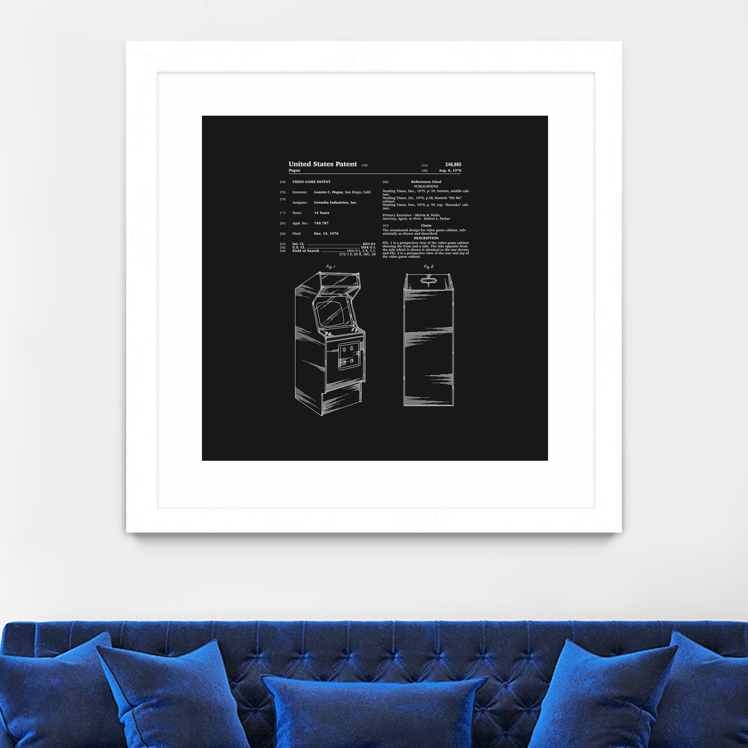 Arcade Game Patent - Black by Finlay McNevin on GIANT ART - black typography