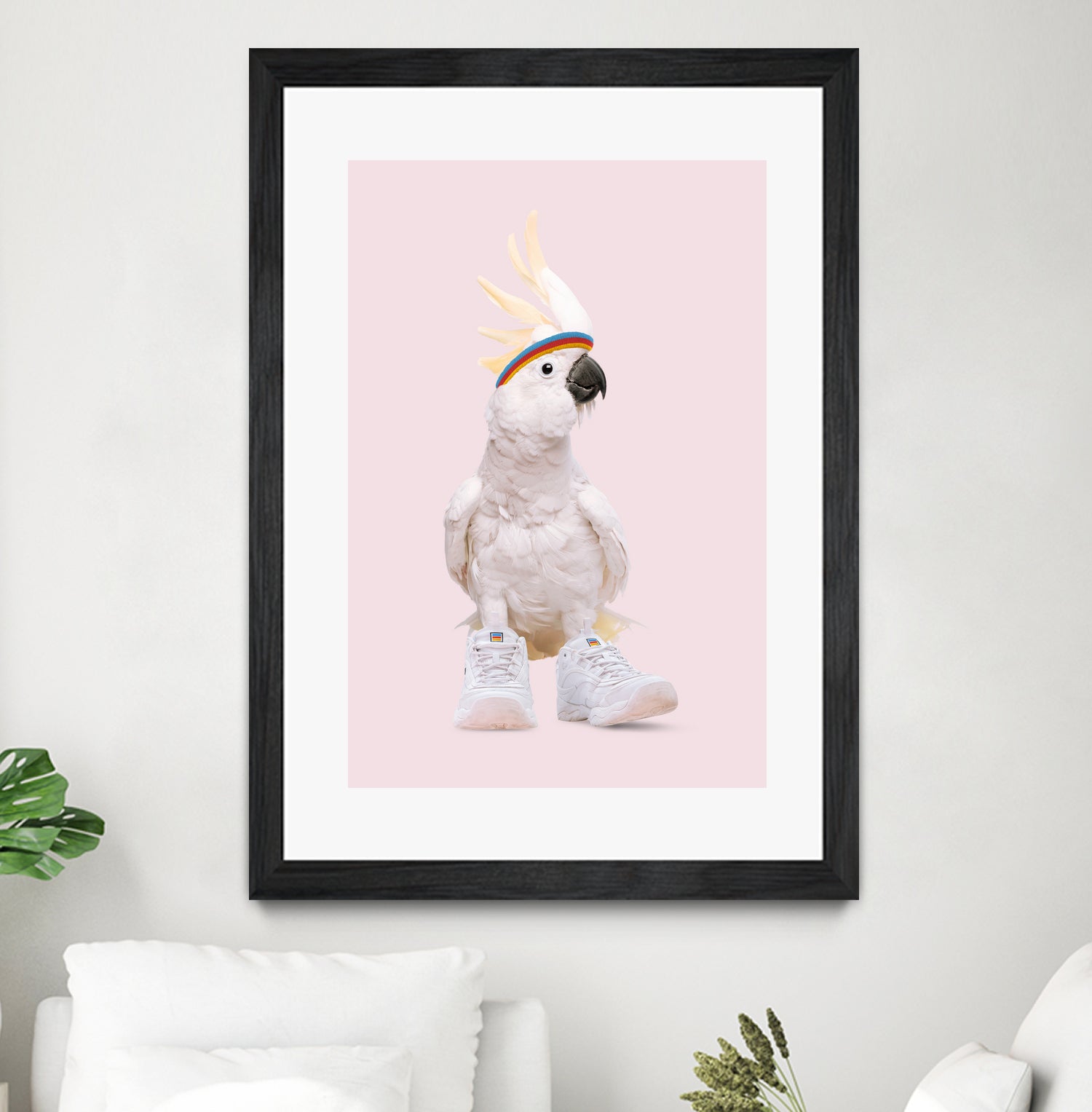 SNEAKER COCKATOO by Jonas Loose on GIANT ART - pink photo manipulation