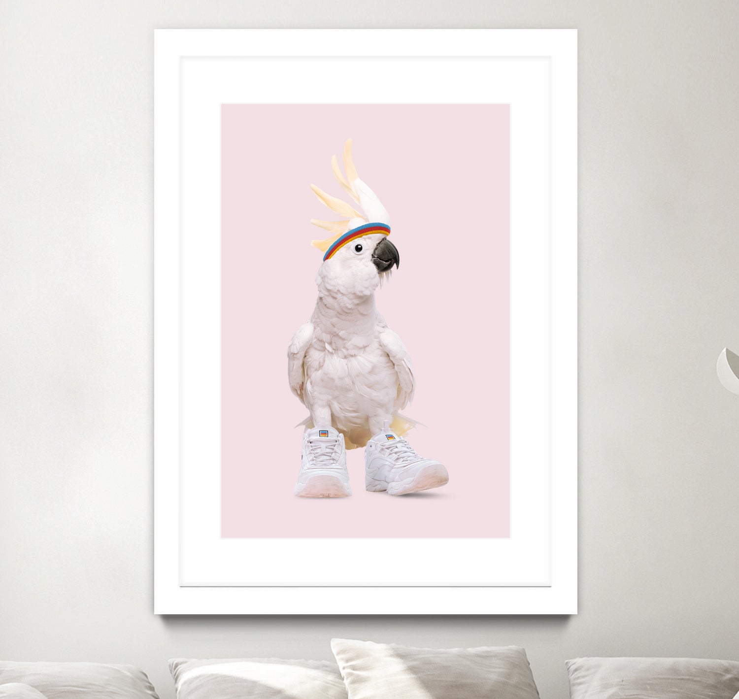 SNEAKER COCKATOO by Jonas Loose on GIANT ART - pink photo manipulation