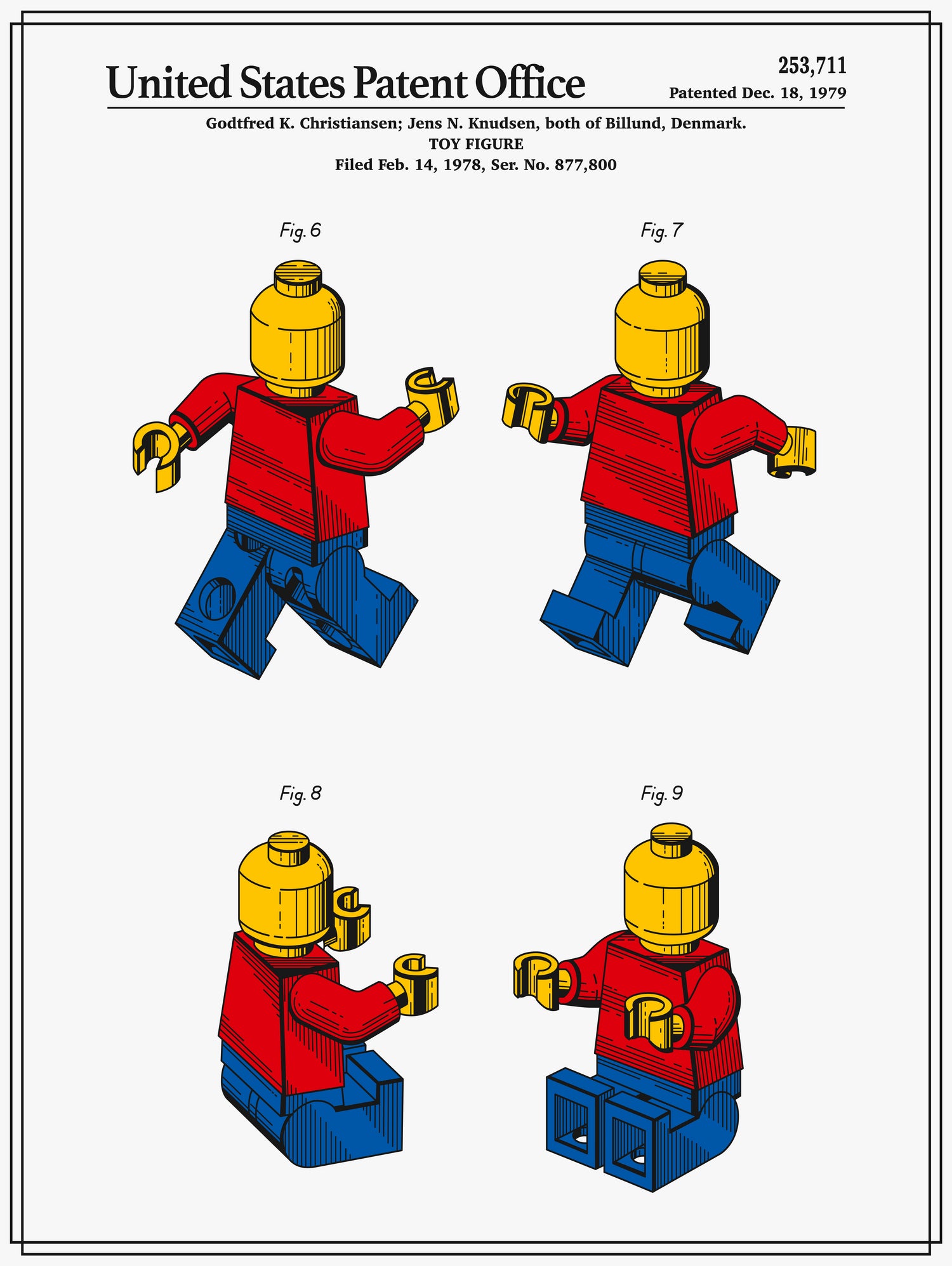 Toy Figure Patent v3 by Finlay McNevin on GIANT ART - white typography