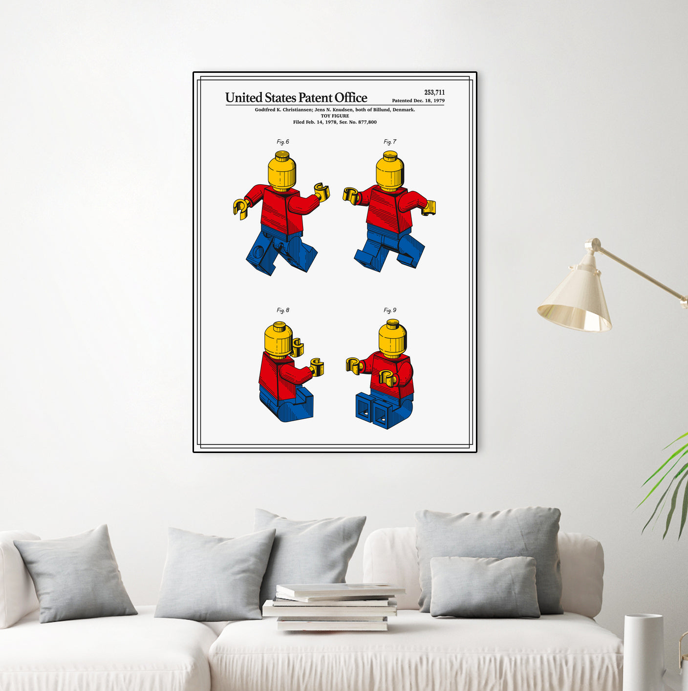 Toy Figure Patent v3 by Finlay McNevin on GIANT ART - white typography