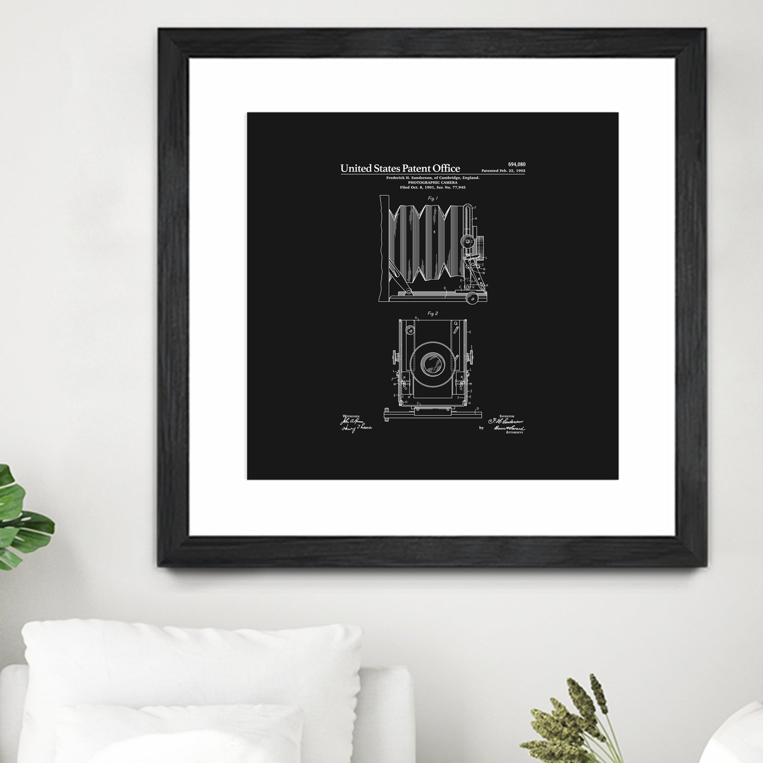 Camera Patent 1902 - Black by Finlay McNevin on GIANT ART - black typography