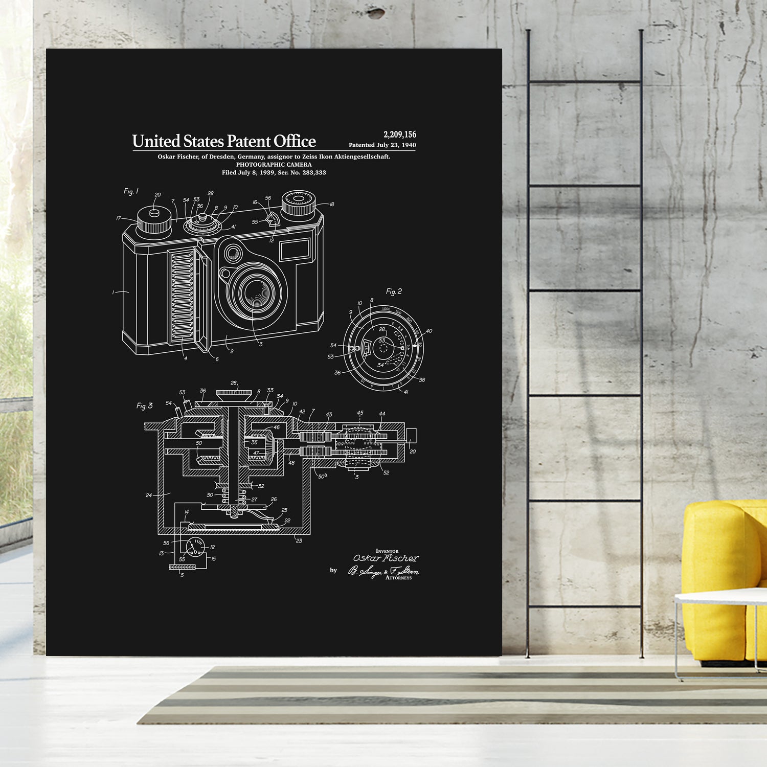 Camera Patent - Black by Finlay McNevin on GIANT ART - black typography