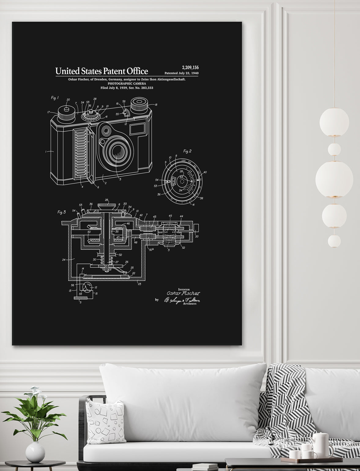 Camera Patent - Black by Finlay McNevin on GIANT ART - black typography