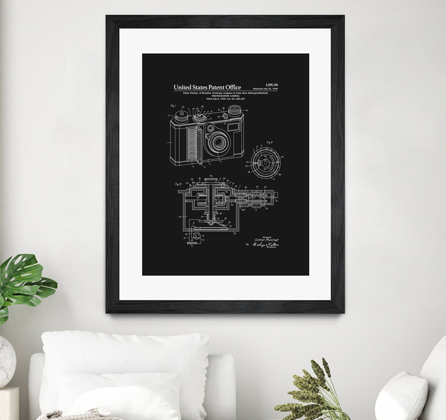 Camera Patent - Black by Finlay McNevin on GIANT ART - black typography