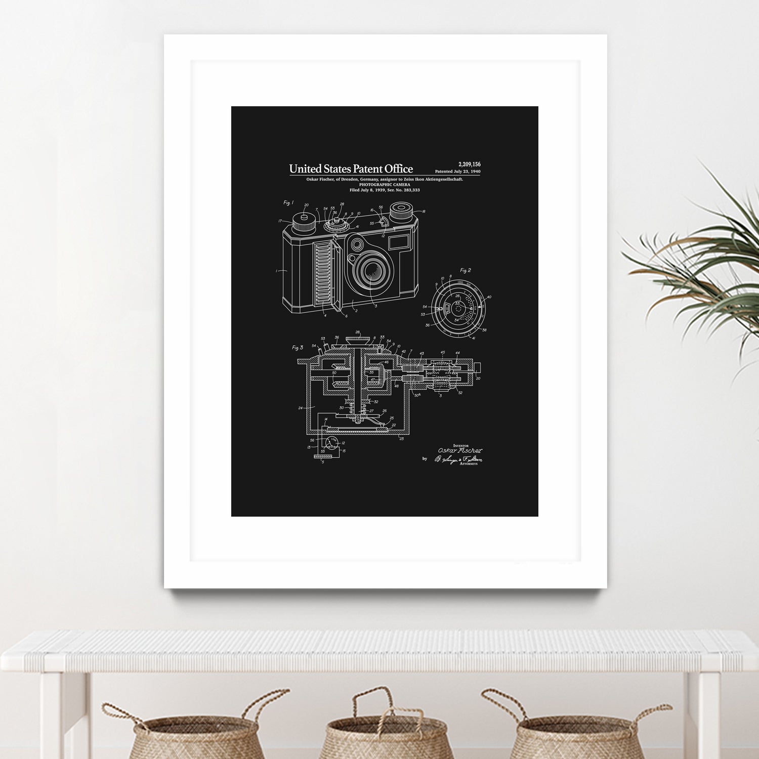 Camera Patent - Black by Finlay McNevin on GIANT ART - black typography