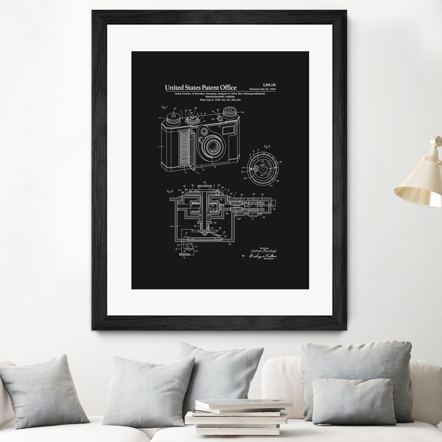 Camera Patent - Black by Finlay McNevin on GIANT ART - black typography