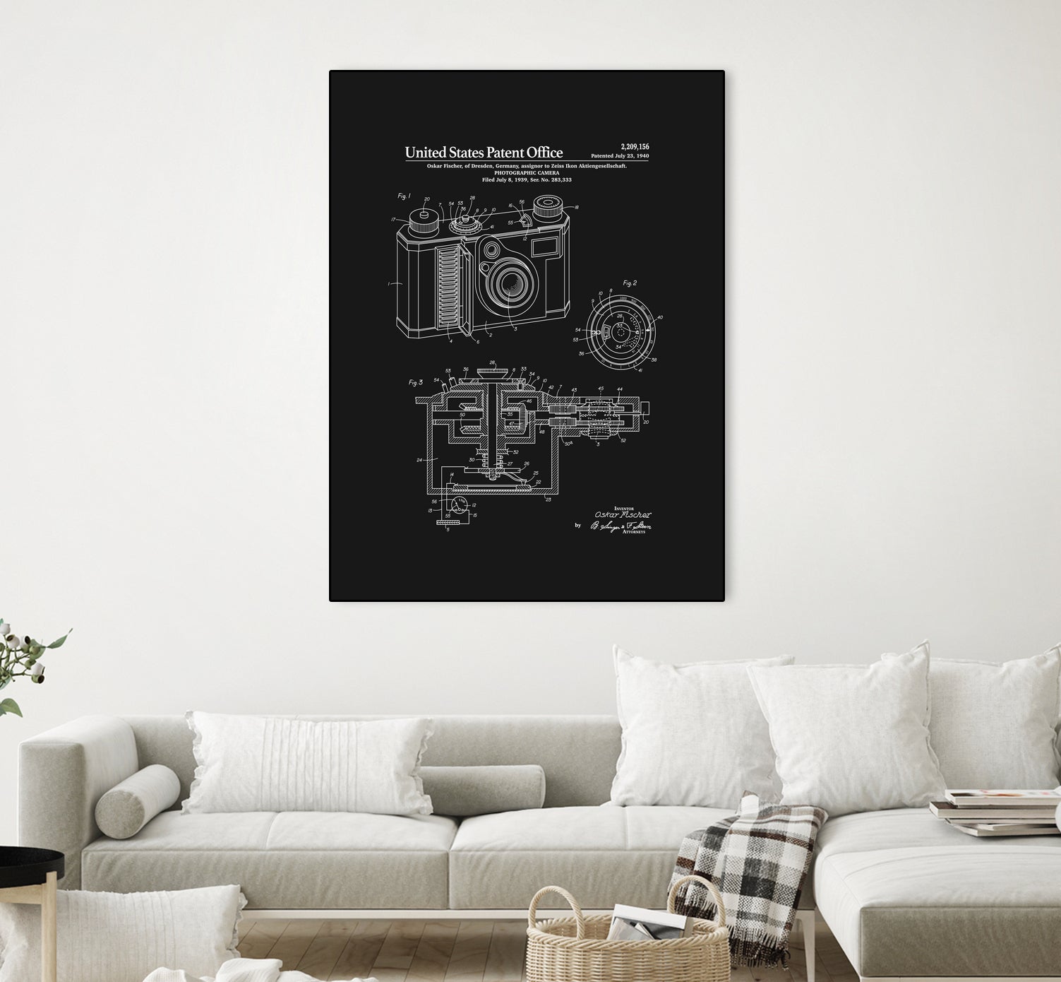 Camera Patent - Black by Finlay McNevin on GIANT ART - black typography