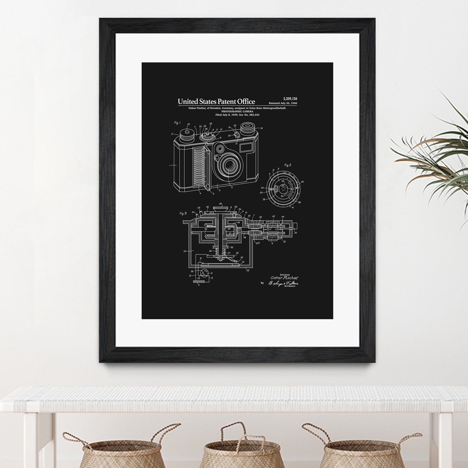 Camera Patent - Black by Finlay McNevin on GIANT ART - black typography