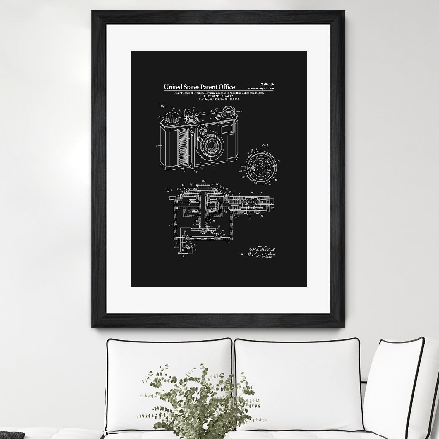 Camera Patent - Black by Finlay McNevin on GIANT ART - black typography