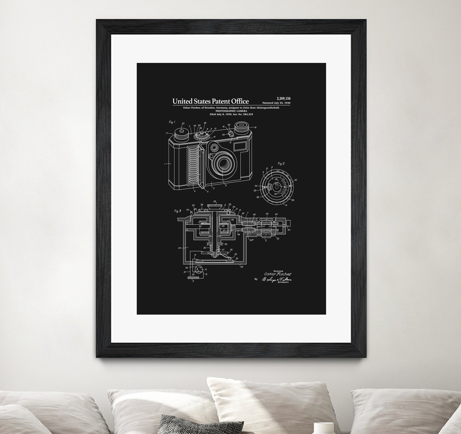 Camera Patent - Black by Finlay McNevin on GIANT ART - black typography