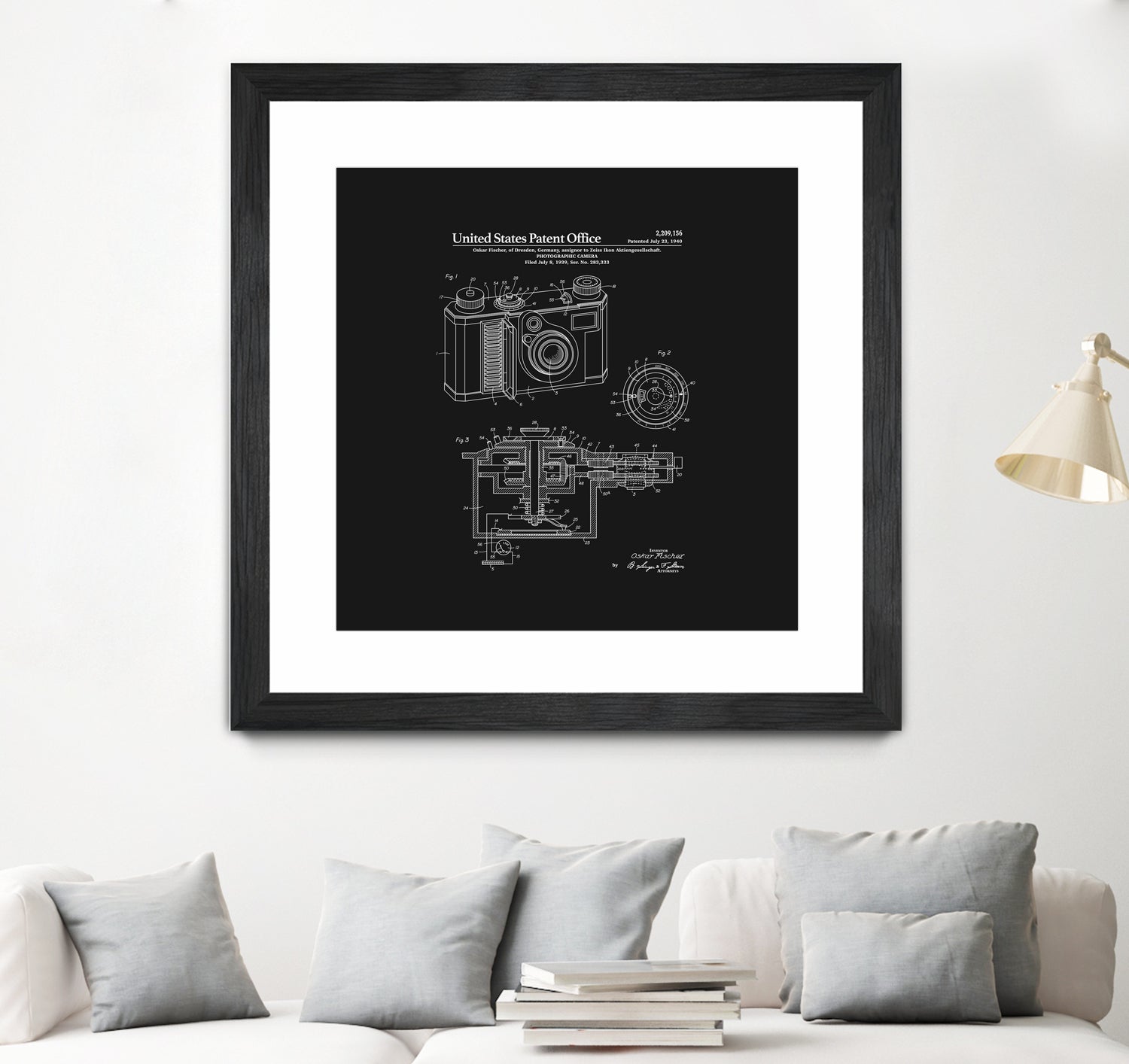 Camera Patent - Black by Finlay McNevin on GIANT ART - black typography