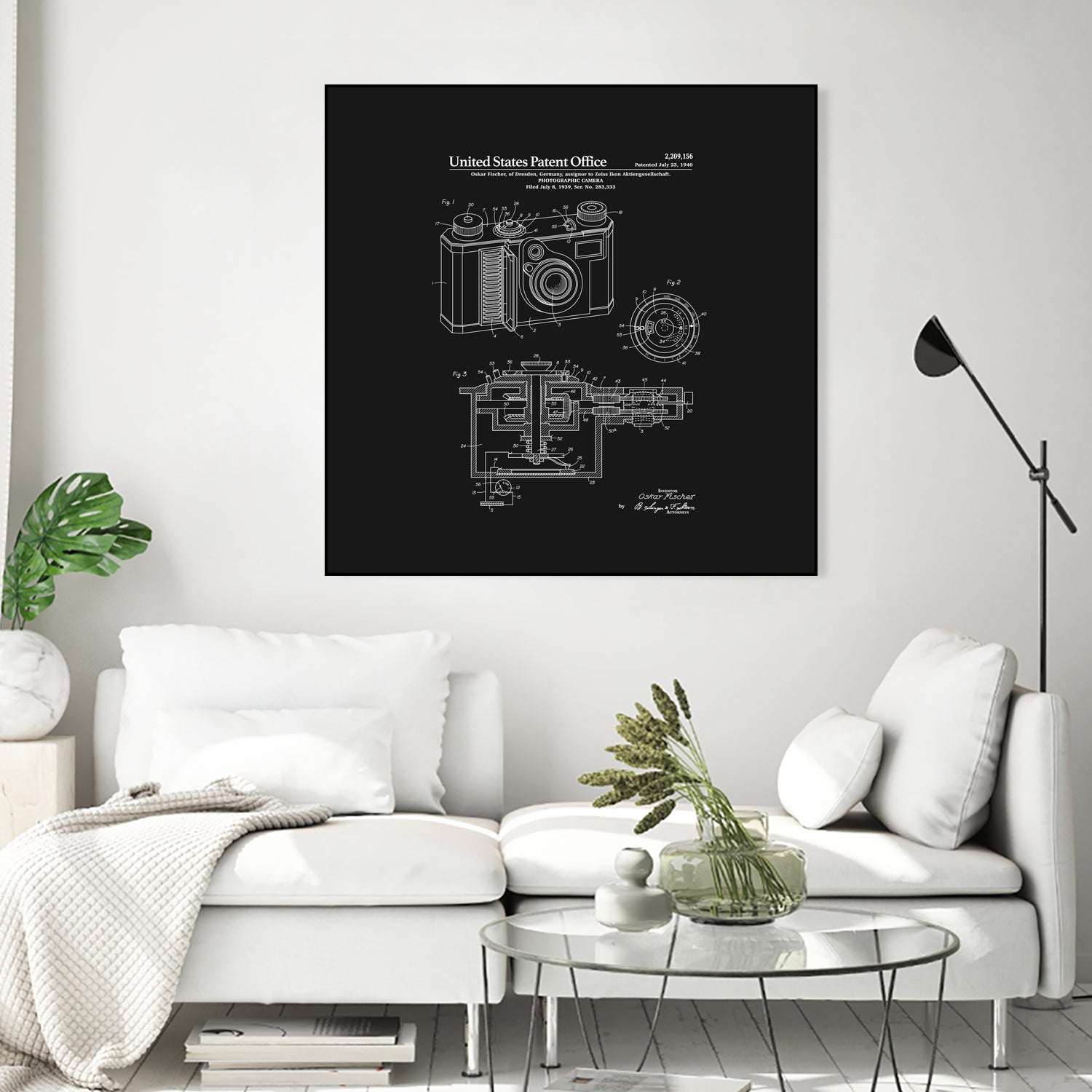 Camera Patent - Black by Finlay McNevin on GIANT ART - black typography