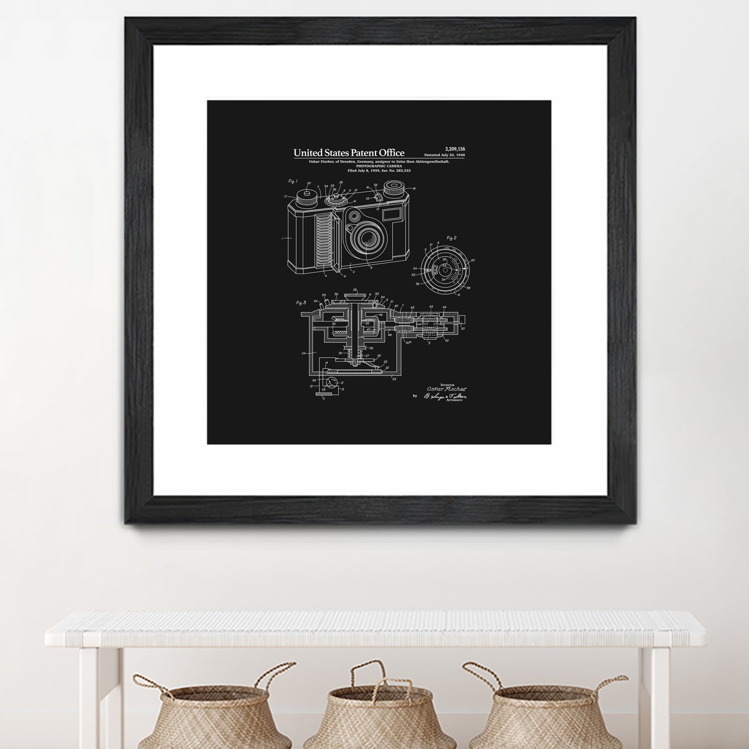 Camera Patent - Black by Finlay McNevin on GIANT ART - black typography