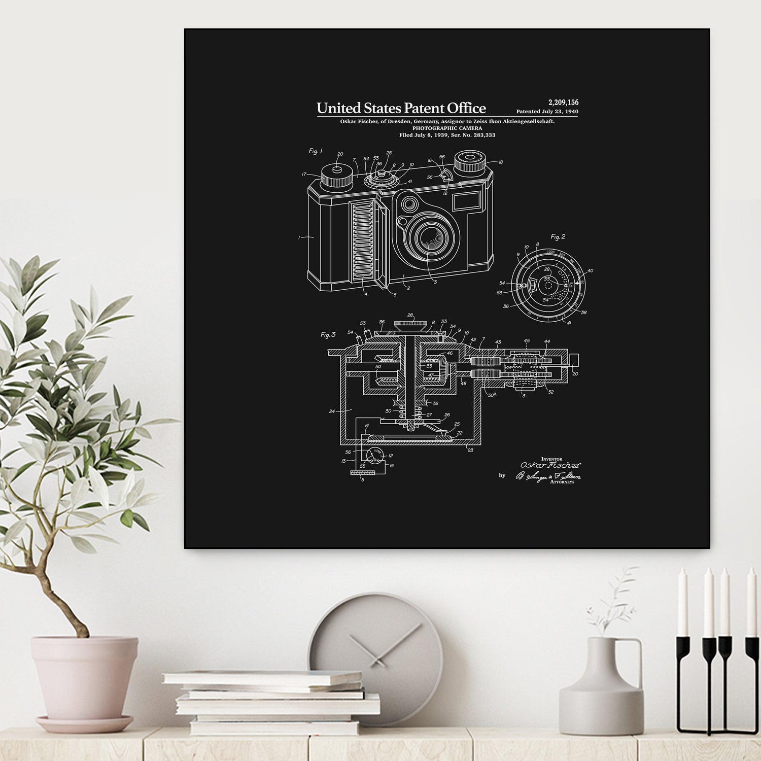 Camera Patent - Black by Finlay McNevin on GIANT ART - black typography