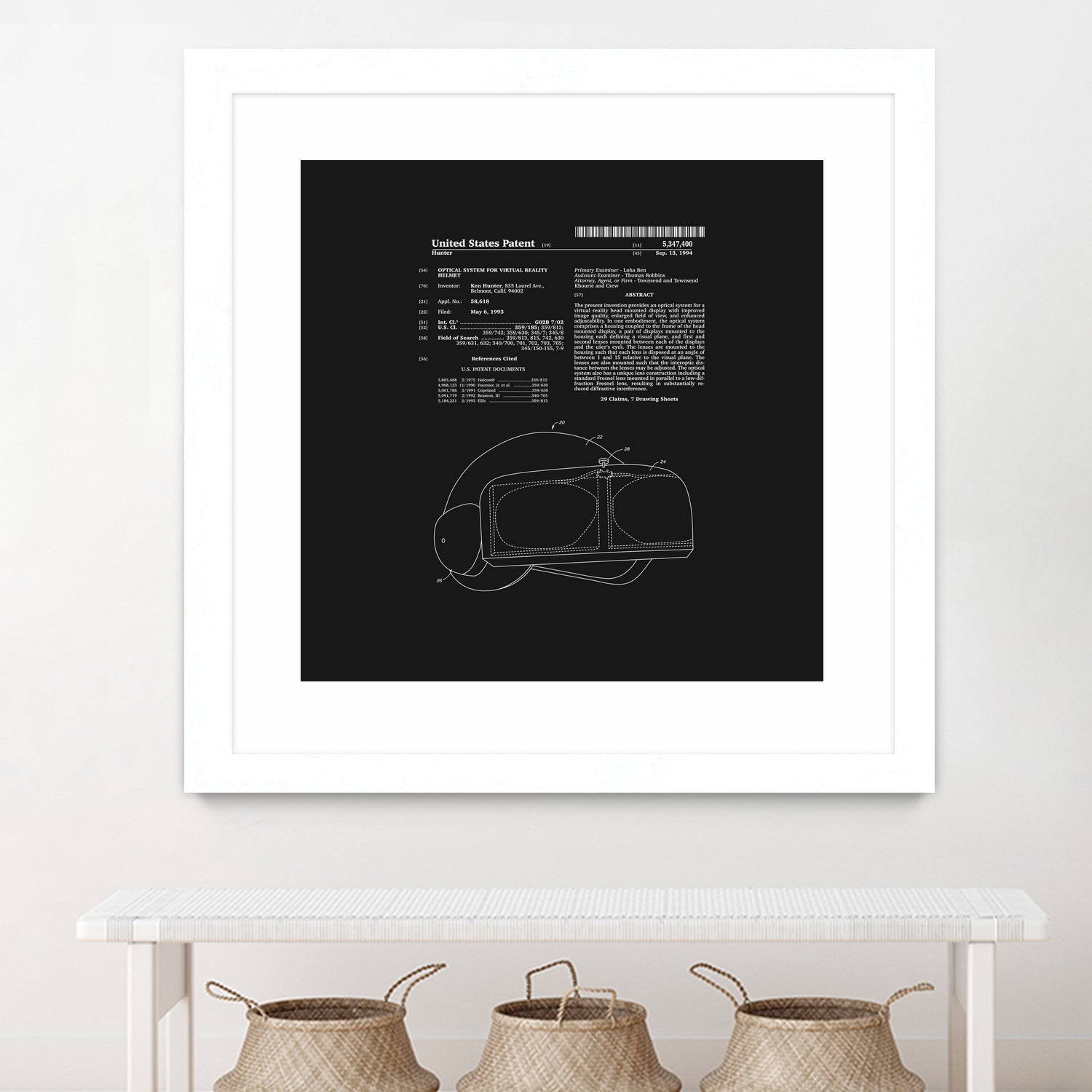 Virtual Reality Helmet Patent - Black by Finlay McNevin on GIANT ART - black typography