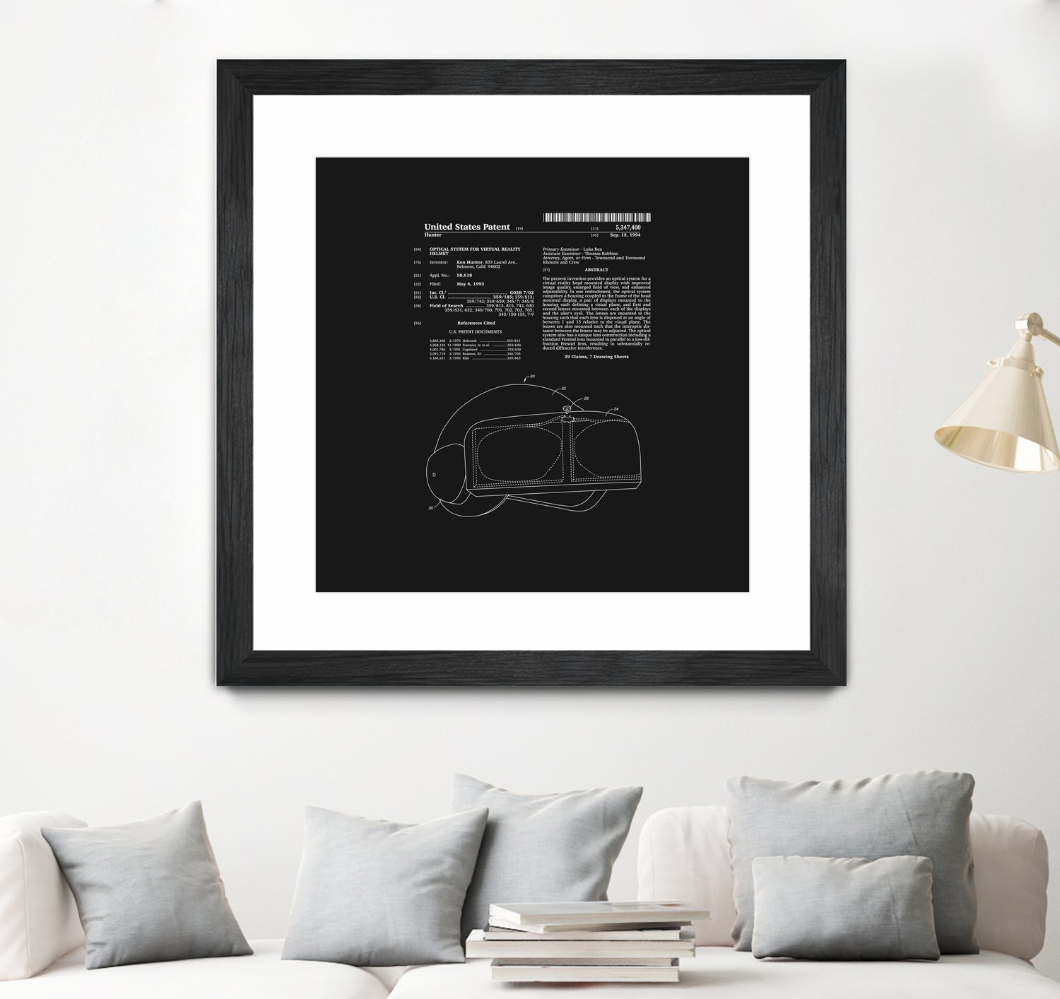 Virtual Reality Helmet Patent - Black by Finlay McNevin on GIANT ART - black typography