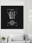 Coffee Press Patent - Black by Finlay McNevin on GIANT ART - black typography