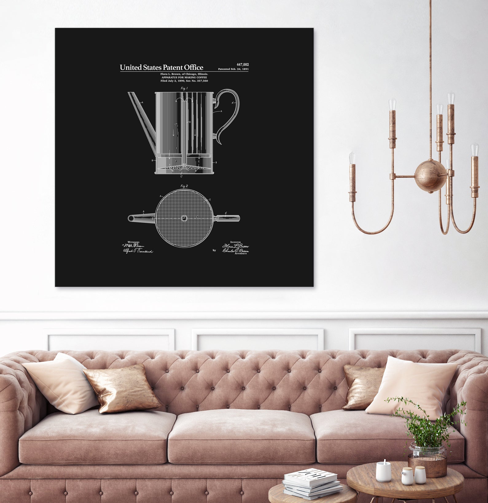 Coffee Press Patent - Black by Finlay McNevin on GIANT ART - black typography