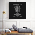 Coffee Press Patent - Black by Finlay McNevin on GIANT ART - black typography