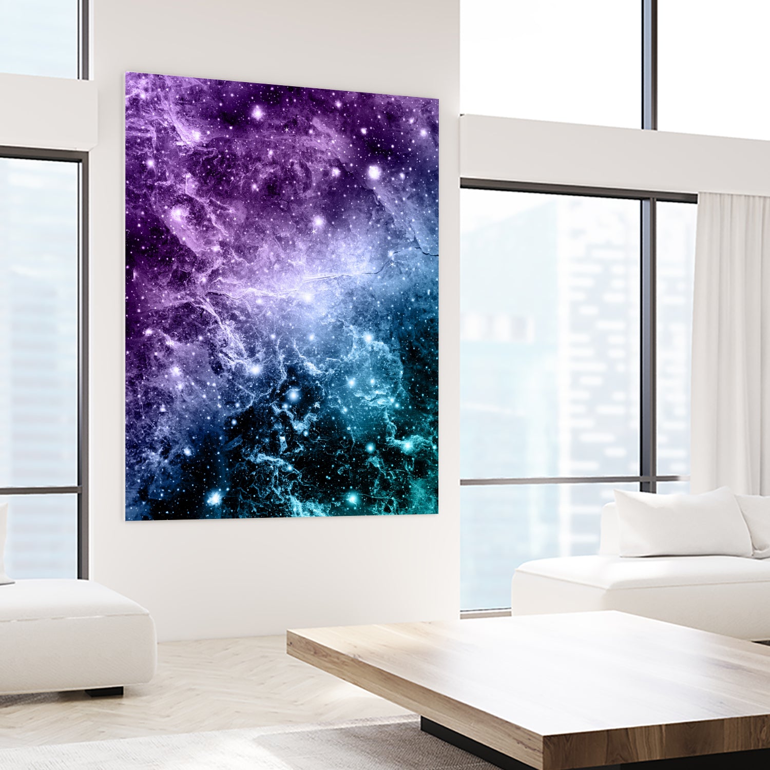 Purple Teal Galaxy Nebula Dream #4 #decor #art by Anita & Bella Jantz on GIANT ART - fuchsia photo illustration