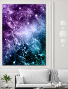 Purple Teal Galaxy Nebula Dream #4 #decor #art by Anita & Bella Jantz on GIANT ART - fuchsia photo illustration