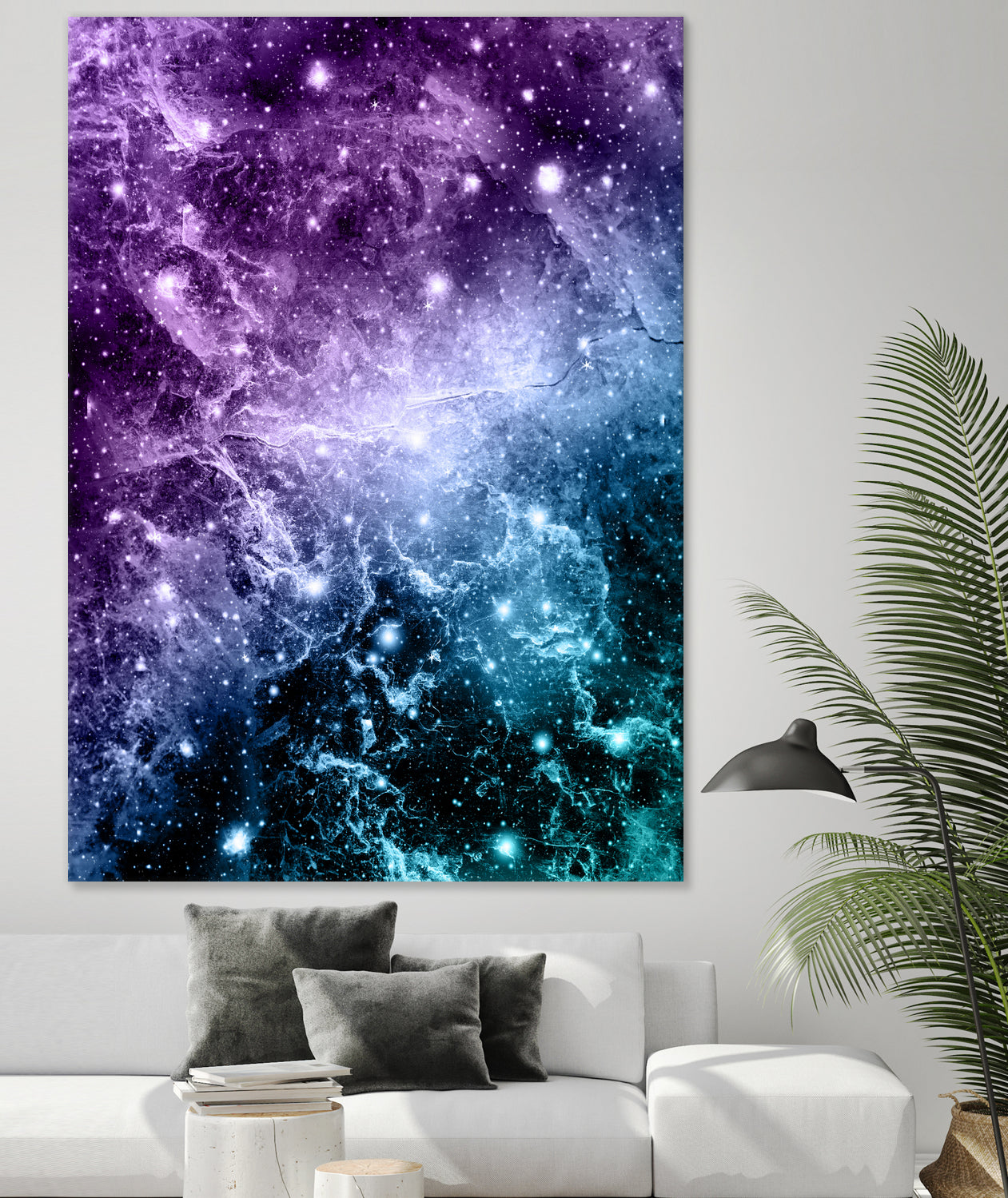 Purple Teal Galaxy Nebula Dream #4 #decor #art by Anita & Bella Jantz on GIANT ART - fuchsia photo illustration