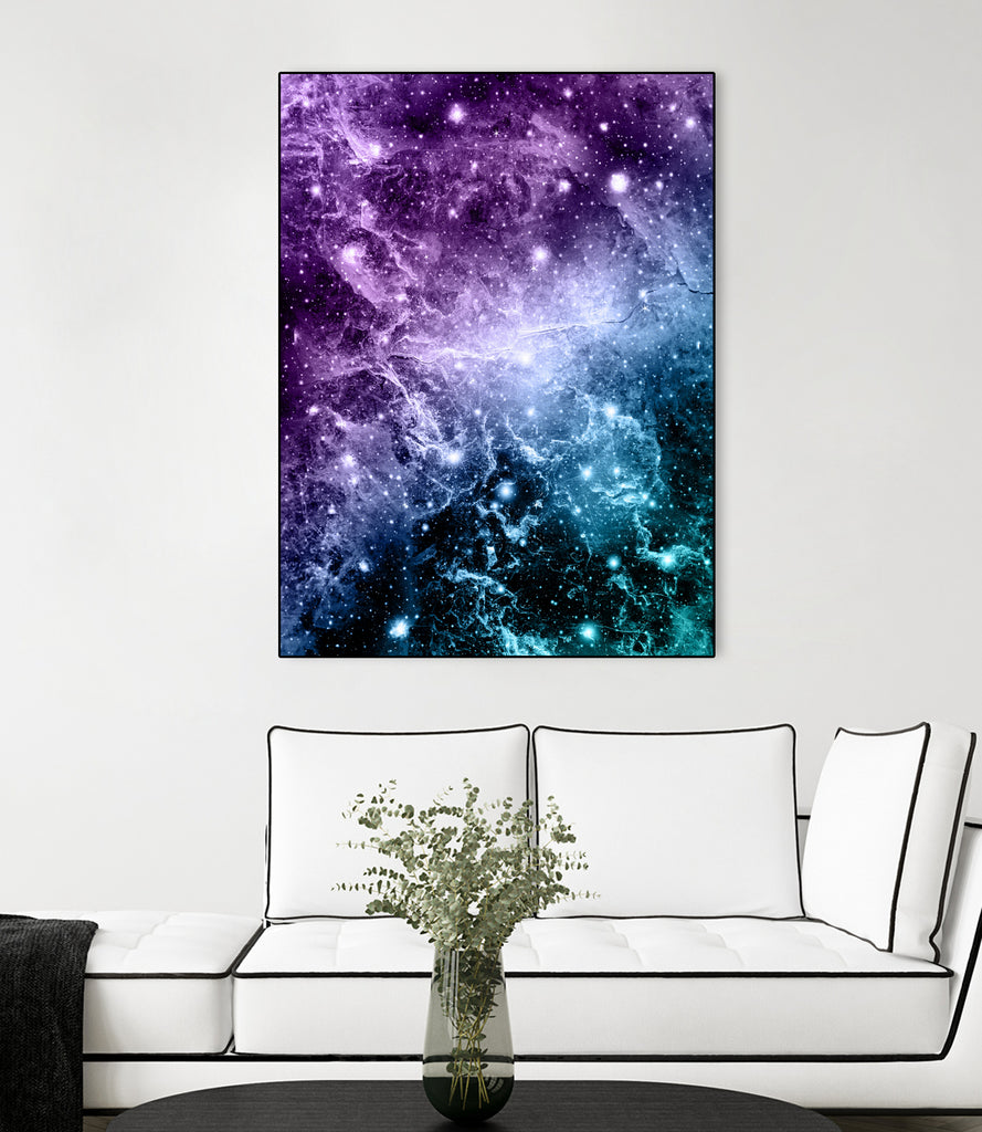 Purple Teal Galaxy Nebula Dream #4 #decor #art by Anita & Bella Jantz on GIANT ART - fuchsia photo illustration