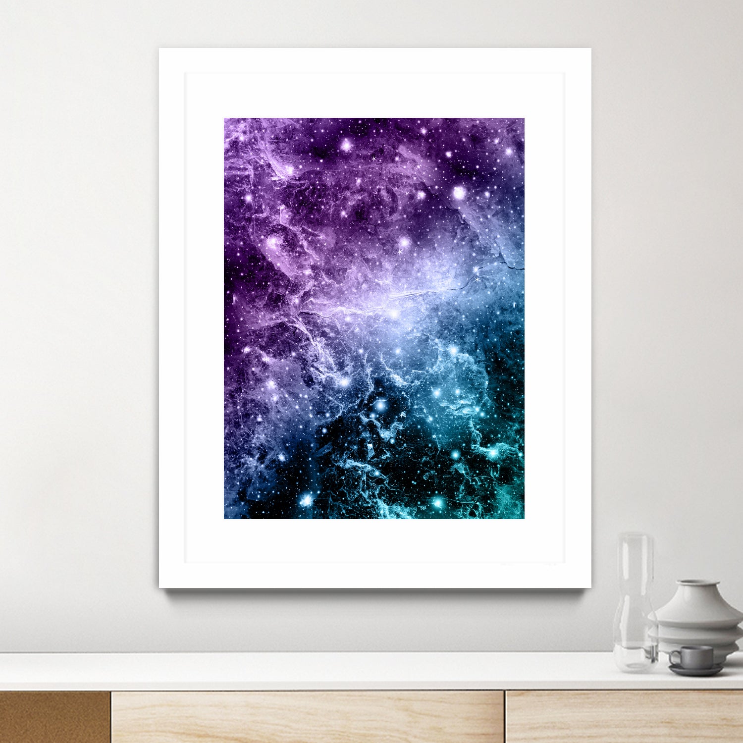 Purple Teal Galaxy Nebula Dream #4 #decor #art by Anita & Bella Jantz on GIANT ART - fuchsia photo illustration