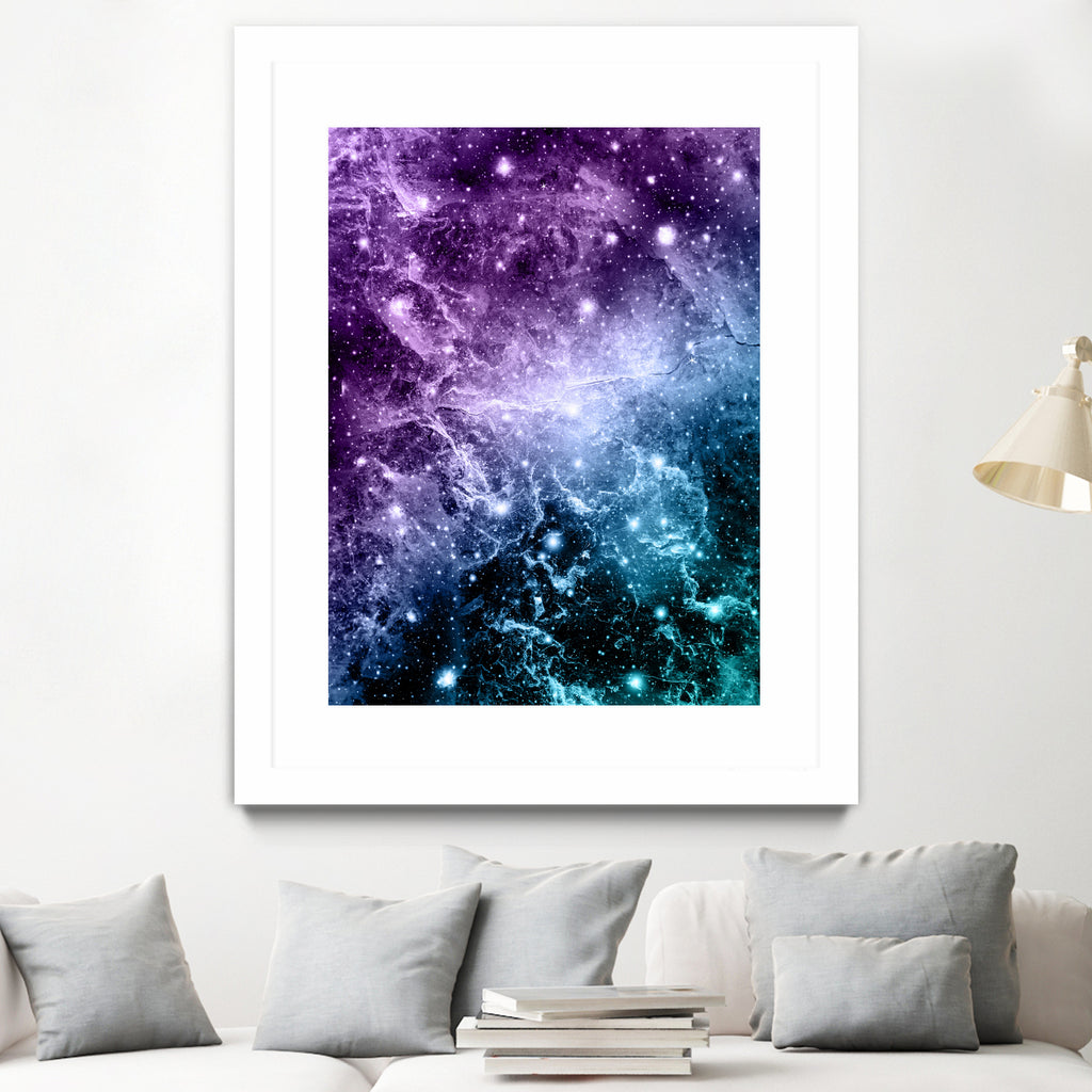 Purple Teal Galaxy Nebula Dream #4 #decor #art by Anita & Bella Jantz on GIANT ART - fuchsia photo illustration