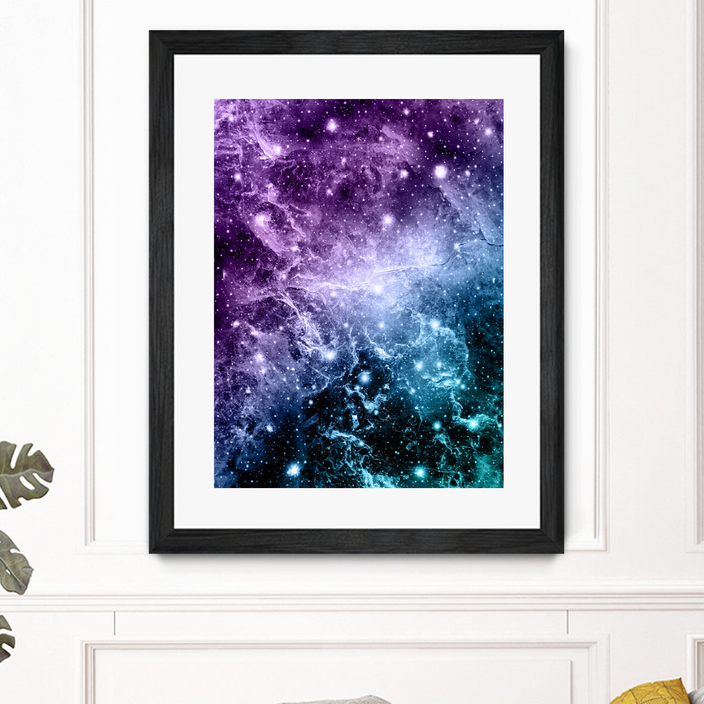 Purple Teal Galaxy Nebula Dream #4 #decor #art by Anita & Bella Jantz on GIANT ART - fuchsia photo illustration