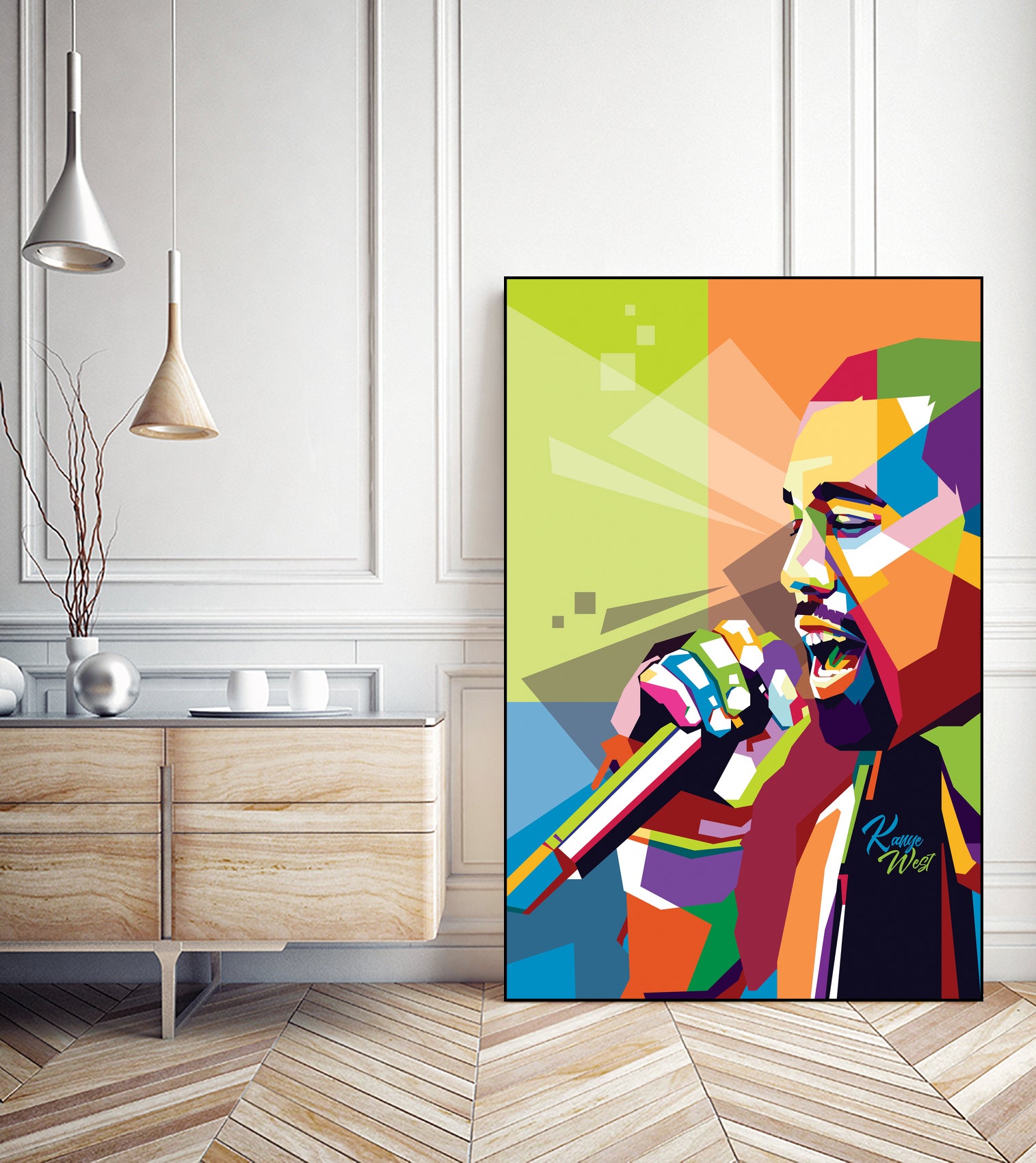 Kanye West by Ahmad Taufiq on GIANT ART - white digital drawing